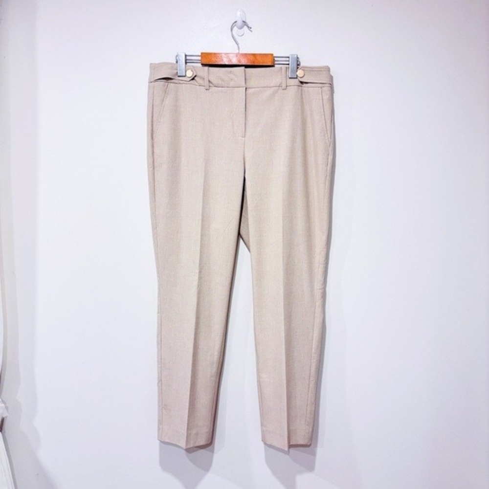 LAURA Beige Straight Leg Stretch Tailored Dress Pants Office Trousers Size‎ 14